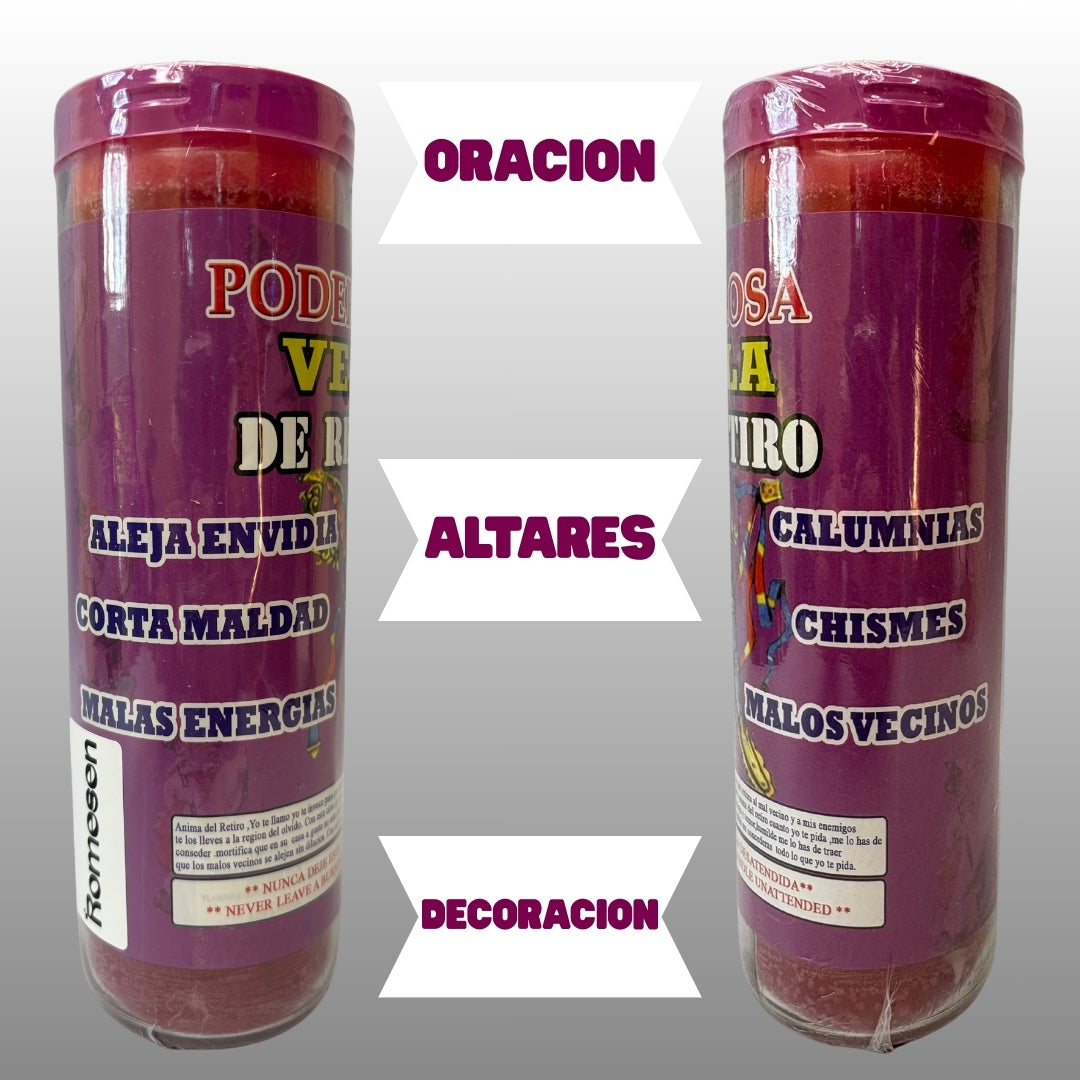 Romesen De Retiro, Veladora 7-Dias, Removal 7-Day Candle