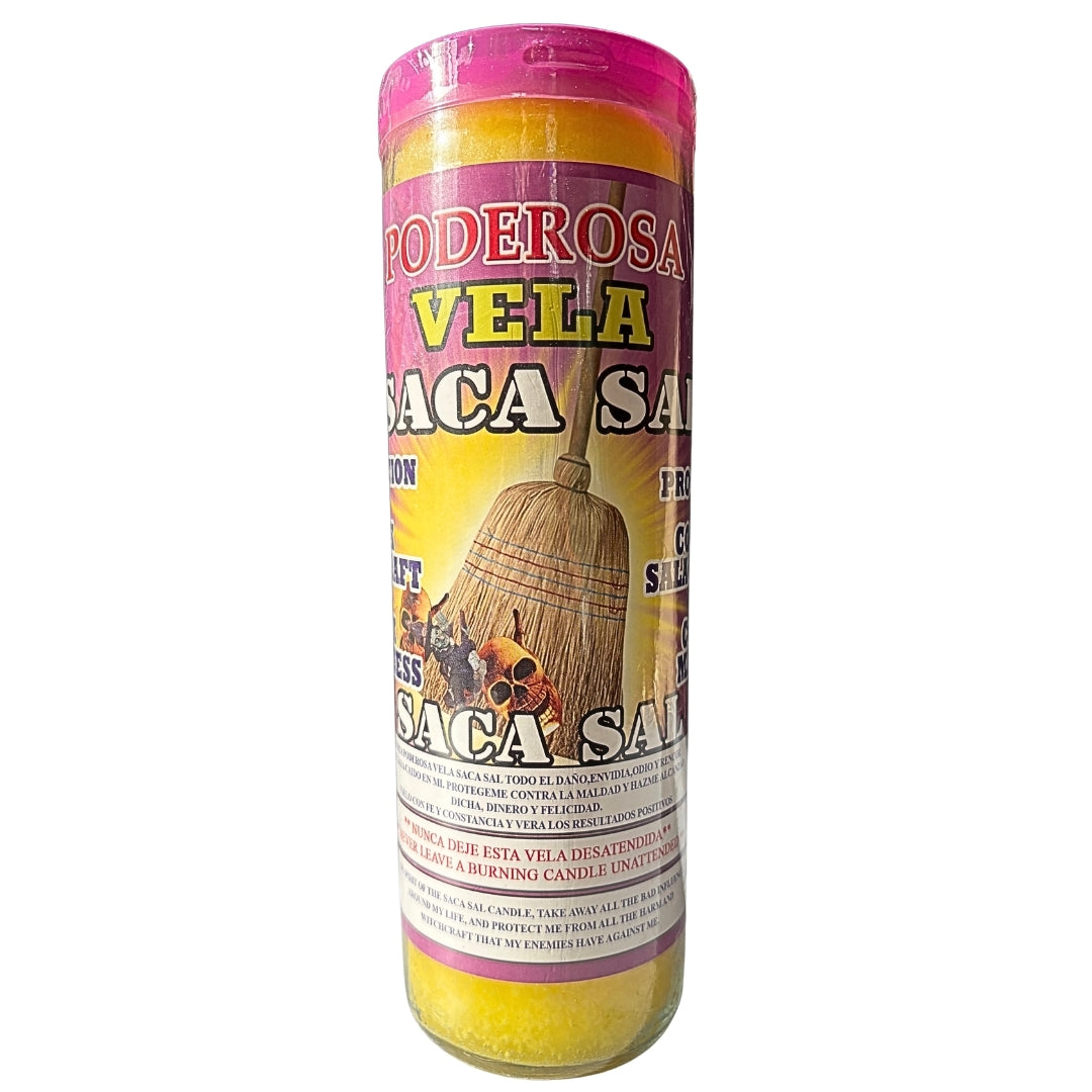 Romesen Saca Sal, Veladora Preparada 7-Dias, Cleanse 7-Day Fixed Candle
