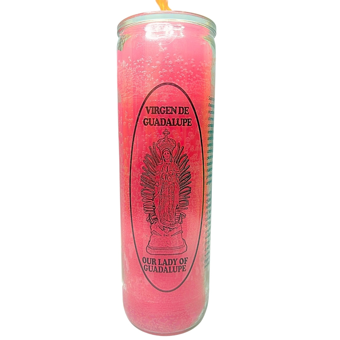 Romesen Vela de Virgen de Guadalupe 7-Dias, Our Lady of Guadalupe Candle