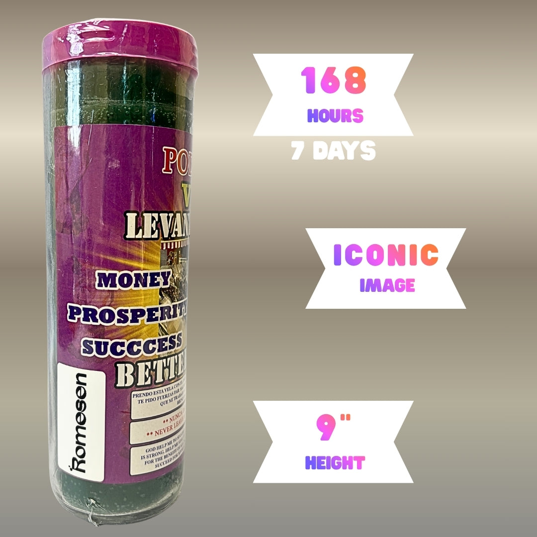 Romesen Levanta Negocio, Veladora 7-Dias, Better Business 7-Day Fixed Candle