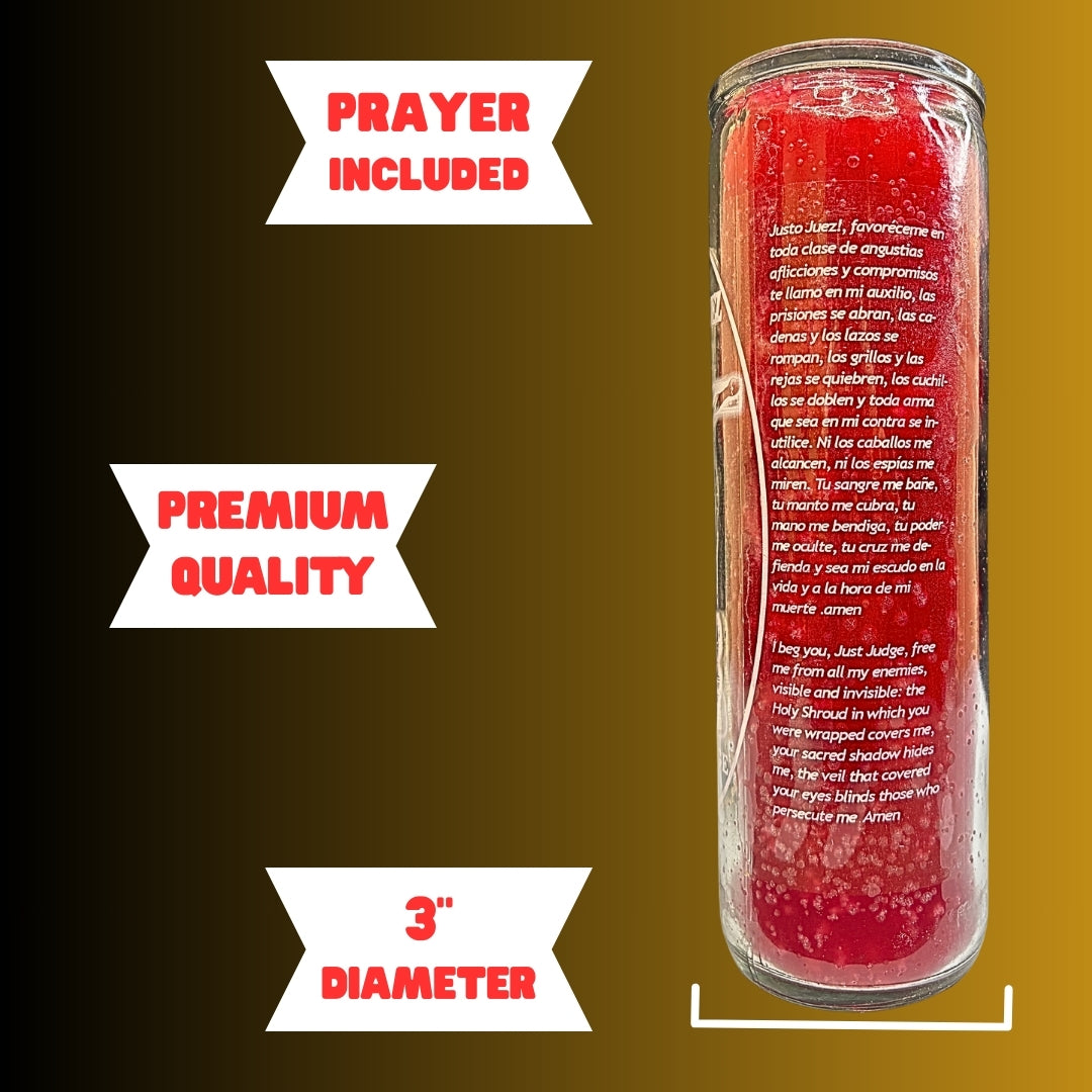 Romesen Justo Juez, Veladora 7-Dias, Just Judge 7-Day Prayer Candle