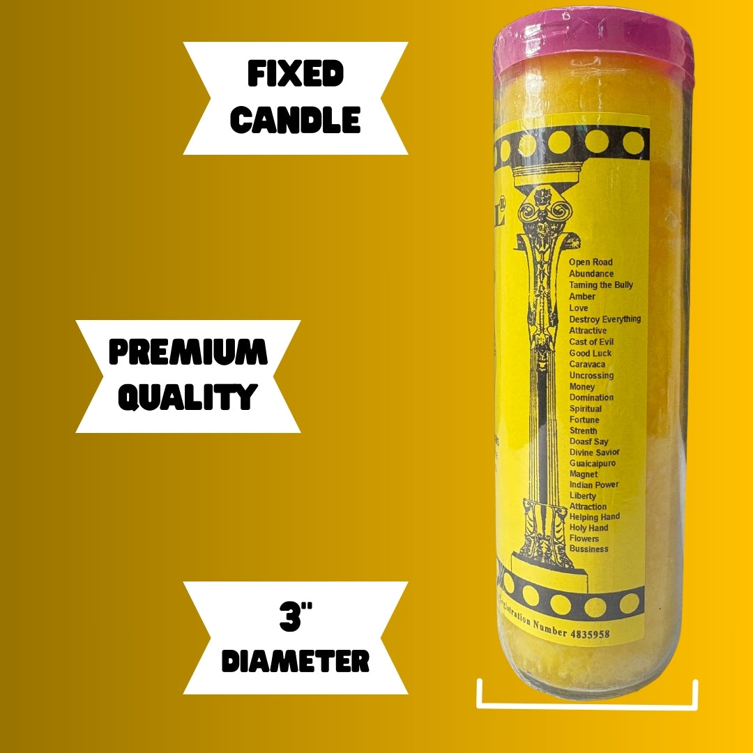 Romesen Astral 7x7, Veladora Preparada 7-Dias, 7-Day Fixed Prayer Candle