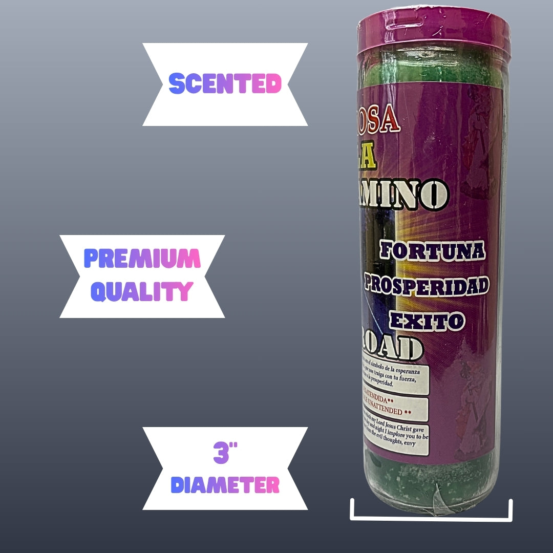 Romesen Abre Camino, Open Roads Candle, 7-Day Scented Candle.