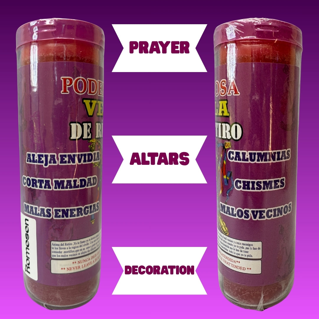 Romesen De Retiro, Veladora 7-Dias, Removal 7-Day Candle