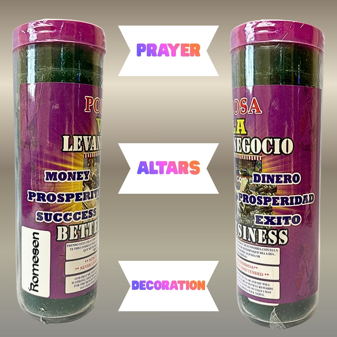 Romesen Levanta Negocio, Veladora 7-Dias, Better Business 7-Day Fixed Candle