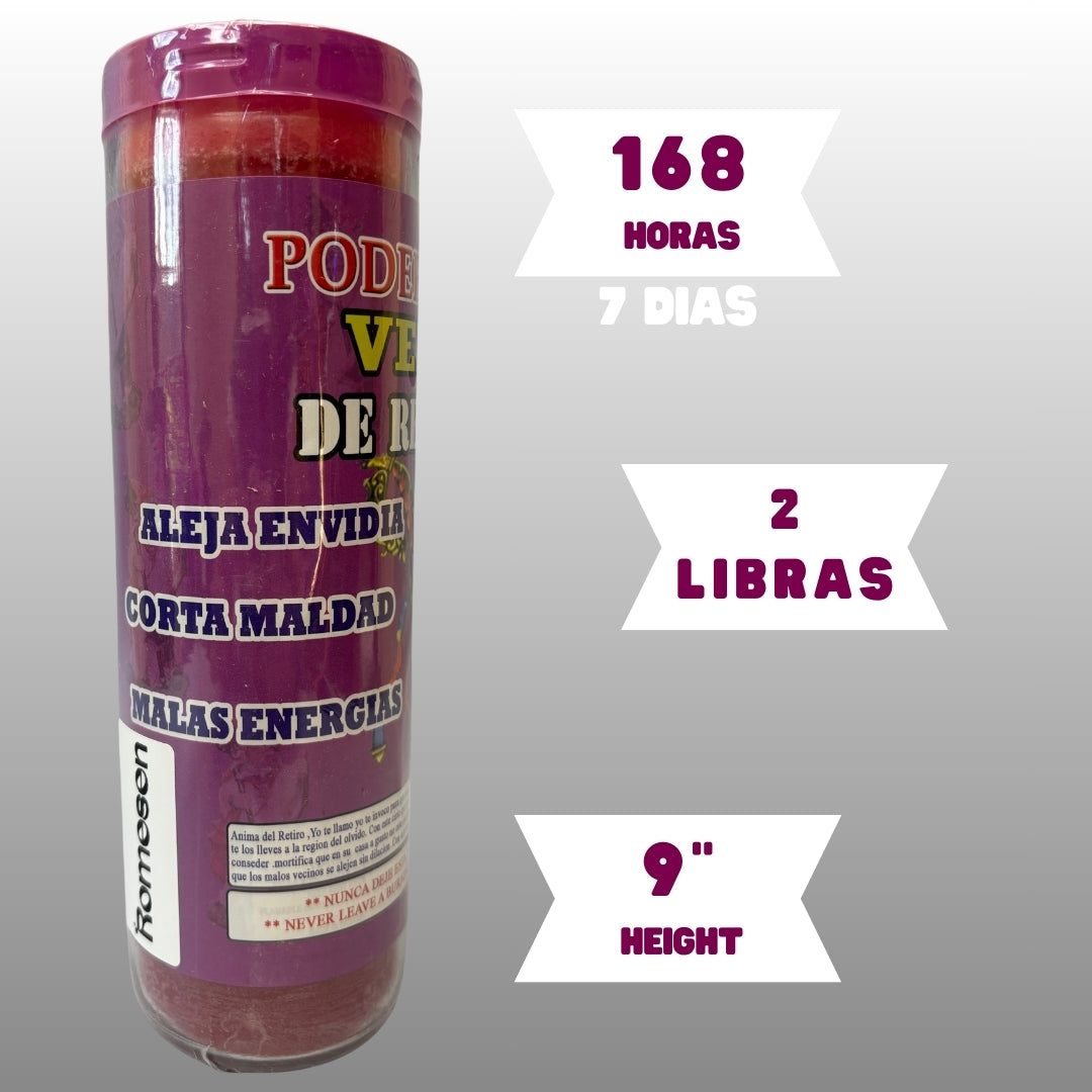 Romesen De Retiro, Veladora 7-Dias, Removal 7-Day Candle