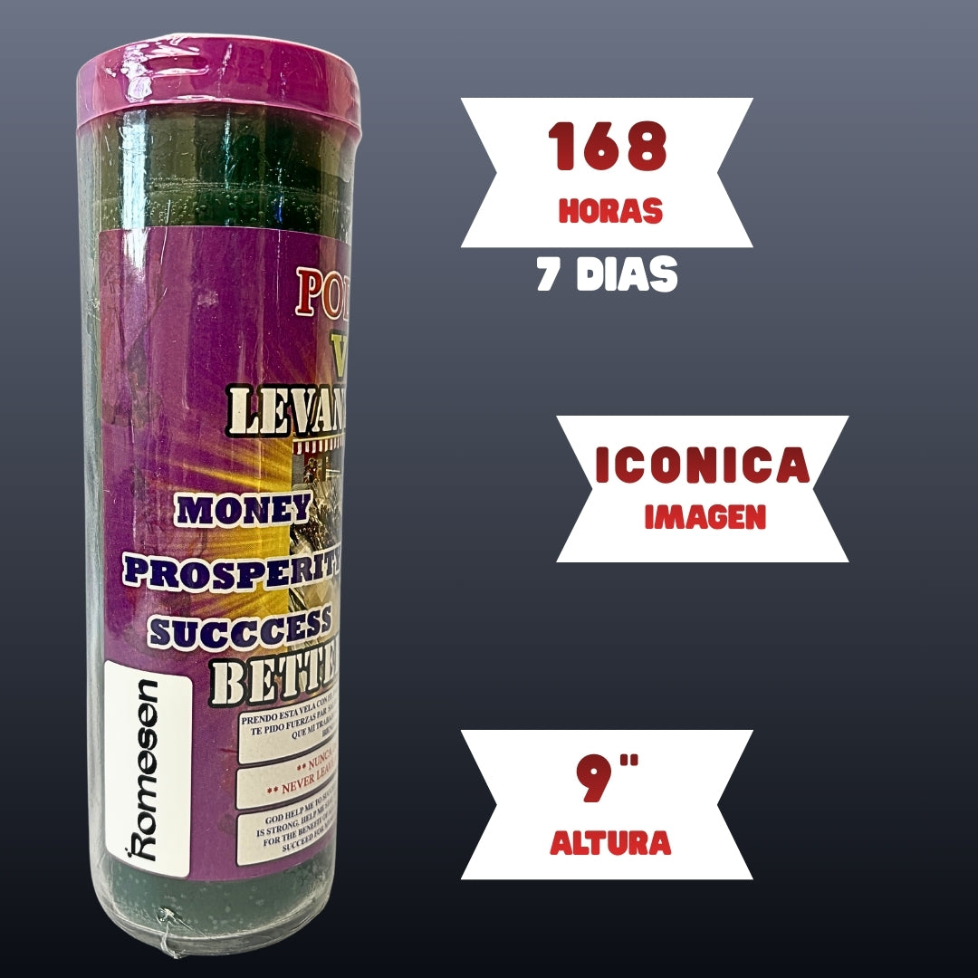 Romesen Levanta Negocio, Veladora 7-Dias, Better Business 7-Day Fixed Candle