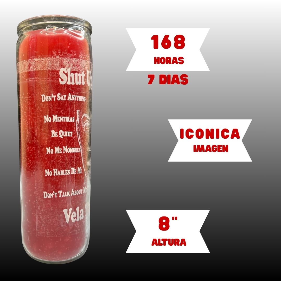 Romesen Tapa-Boca, Veladora 7-Dias. Shut-Up 7-Day Candle