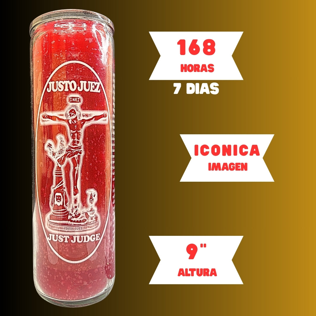 Romesen Justo Juez, Veladora 7-Dias, Just Judge 7-Day Prayer Candle