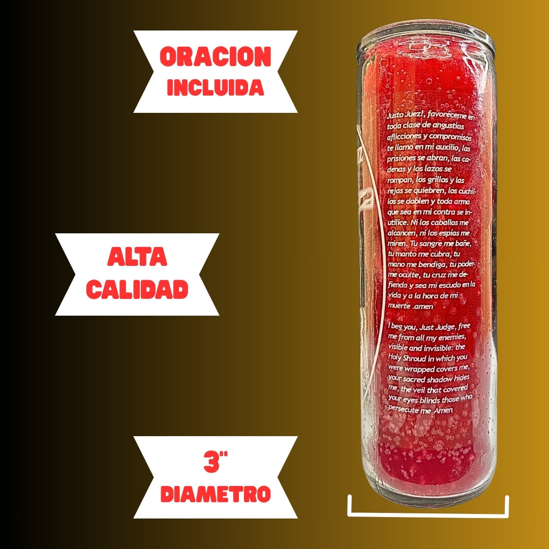 Romesen Justo Juez, Veladora 7-Dias, Just Judge 7-Day Prayer Candle