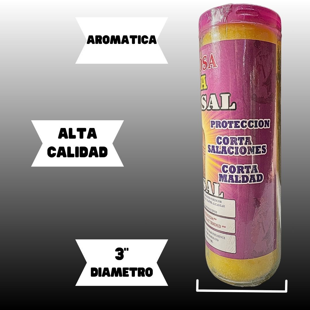 Romesen Saca Sal, Veladora Preparada 7-Dias, Cleanse 7-Day Fixed Candle