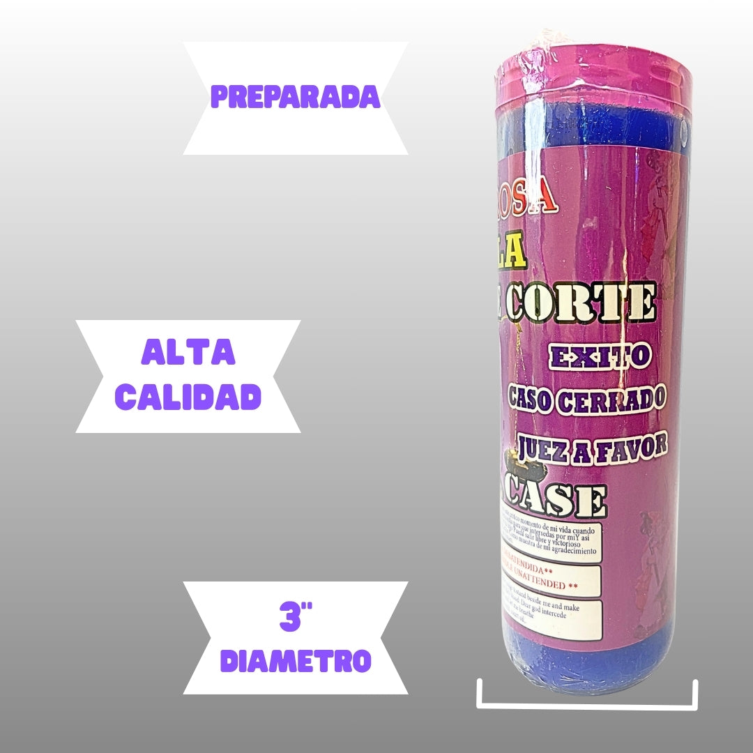 Romesen Caso de Corte, Veladora 7-Dias Preparada, Court Case 7-Day Fixed Prayer Candle