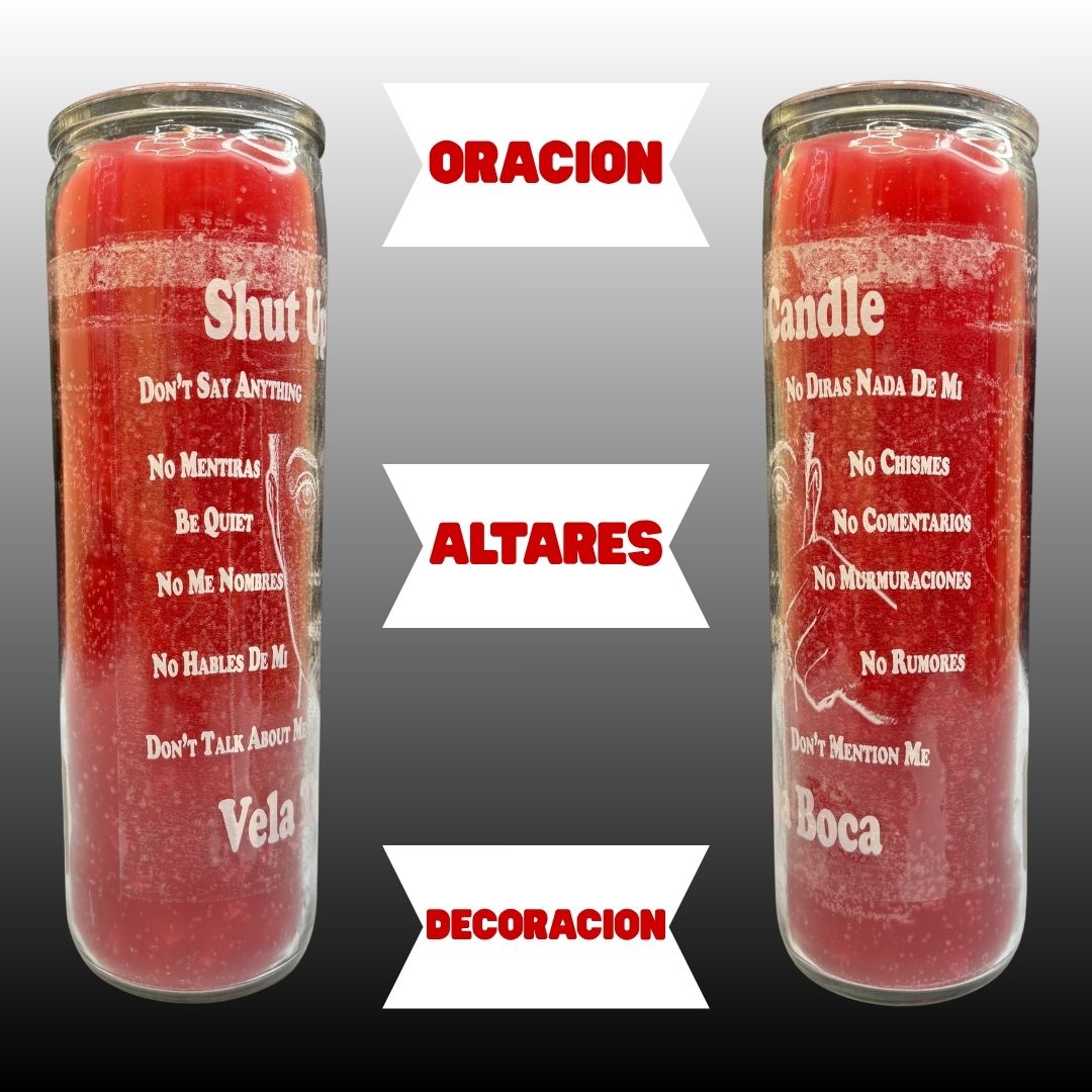 Romesen Tapa-Boca, Veladora 7-Dias. Shut-Up 7-Day Candle